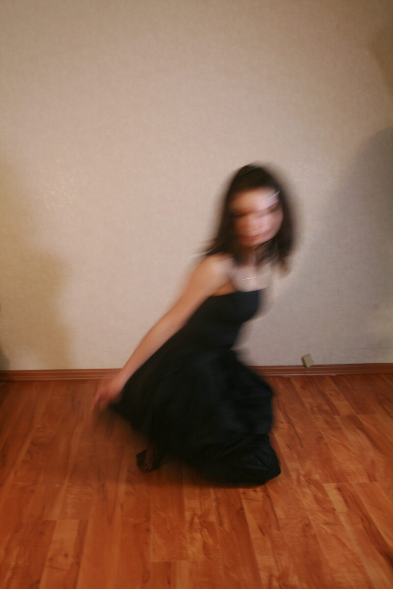 Kandy wearing a Ballgown and Sexy Stockings